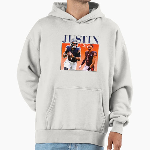 Justin Fields Hoodie - Unique Graphic Men Women - T-Shirt, Sweatshirt, Hoodie