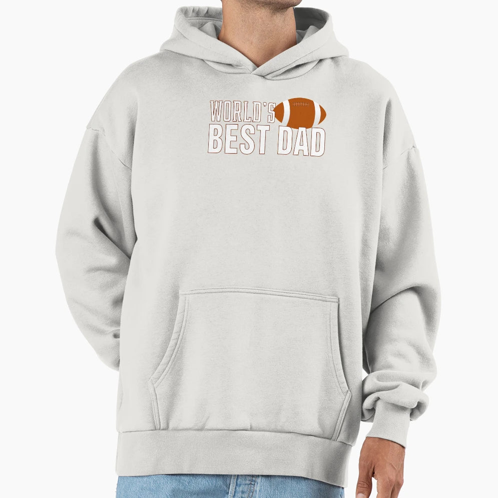 Simple Worlds Best Dad Typography Hoodie - Casual Everyday Wear Men Women - T-Shirt, Sweatshirt, Hoodie