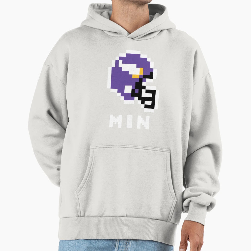 Minnesota Vikings Tecmo Super Bowl Hoodie - Minimalist Print Unisex - T-Shirt, Sweatshirt, Hoodie