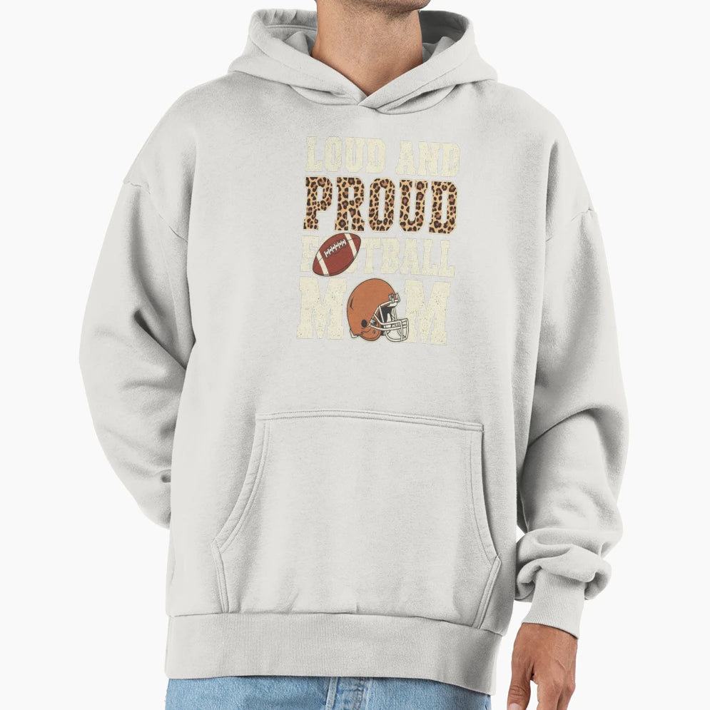 Lood And Pround Football Mom Unique Hoodie - Minimalist Print Men Women - T-Shirt, Sweatshirt, Hoodie