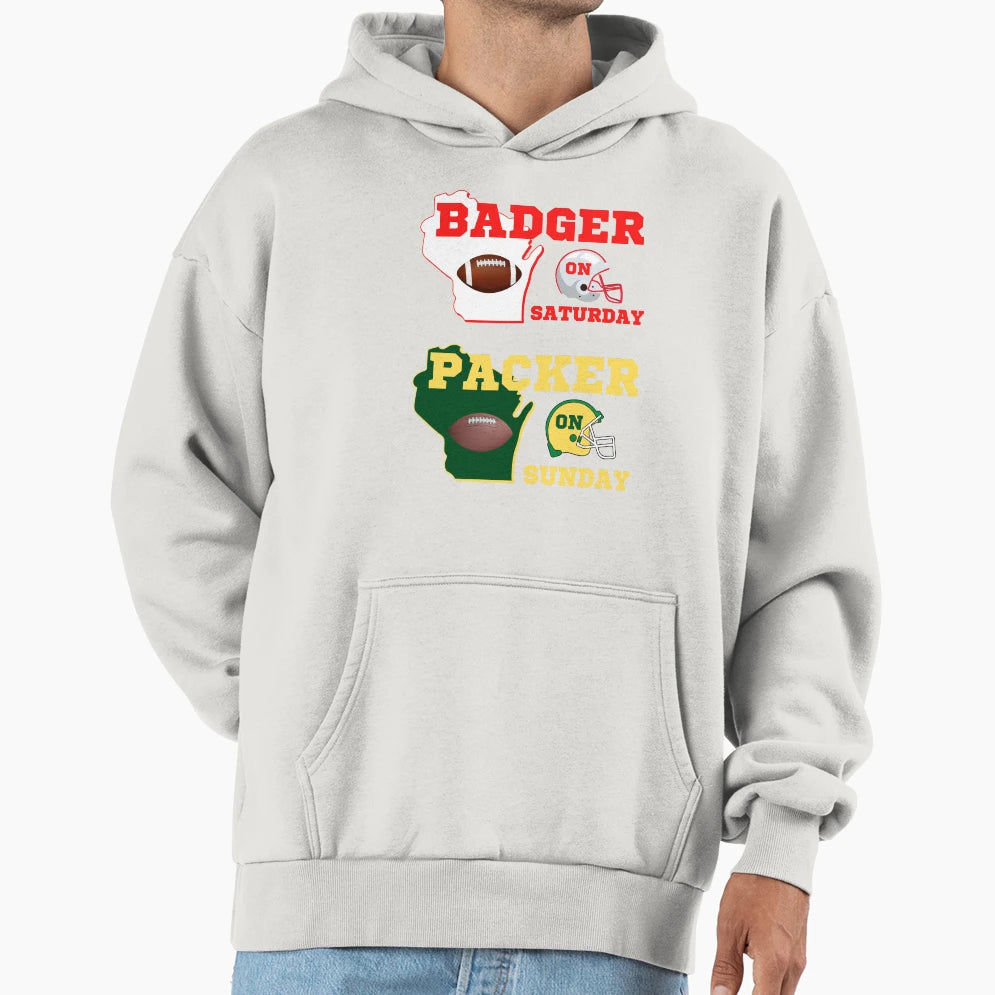 Copy Badger Saturday Packer Sunday Hoodie - Casual Everyday Wear Men Women - T-Shirt, Sweatshirt, Hoodie