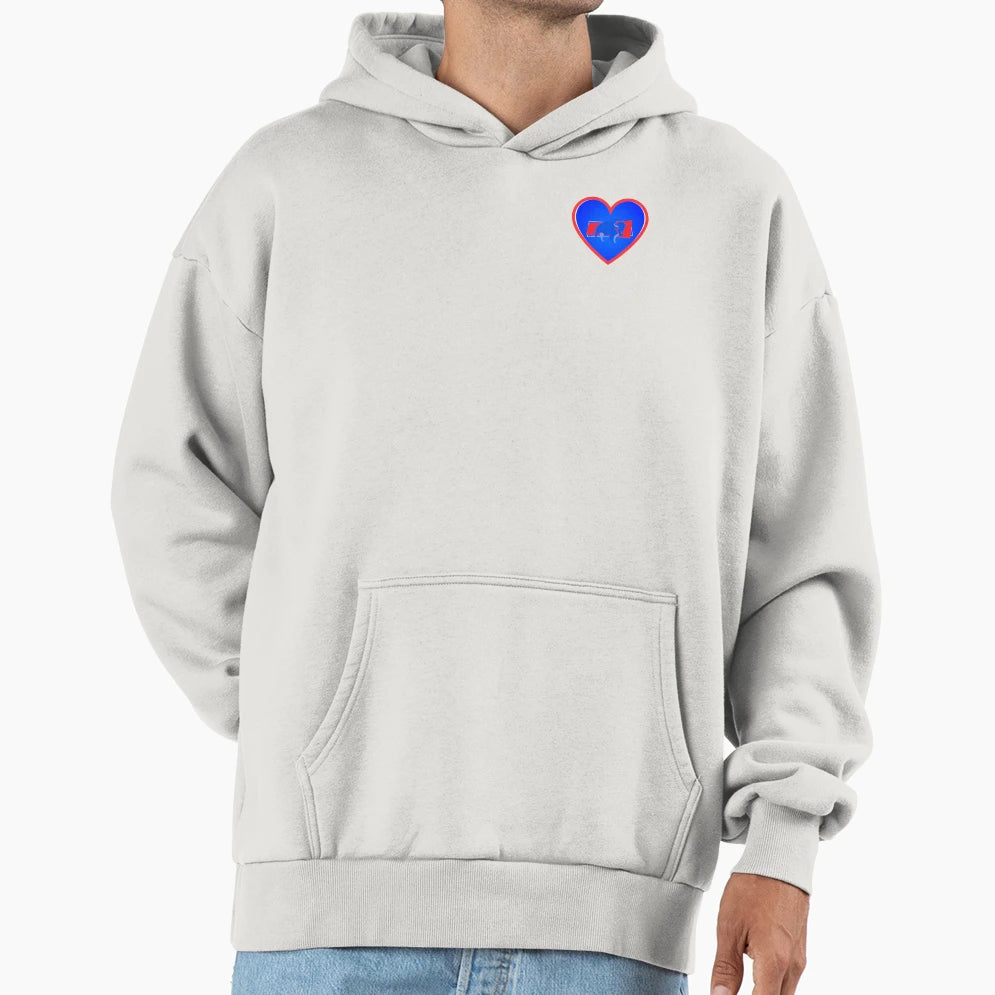Buffalo Bills Heart Hoodie - Fun Novelty Design Unisex - T-Shirt, Sweatshirt, Hoodie