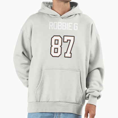 Robbie G 87 Jersey Styled Mug Throw Hoodie - Trendy Graphic Men Women - T-Shirt, Sweatshirt, Hoodie