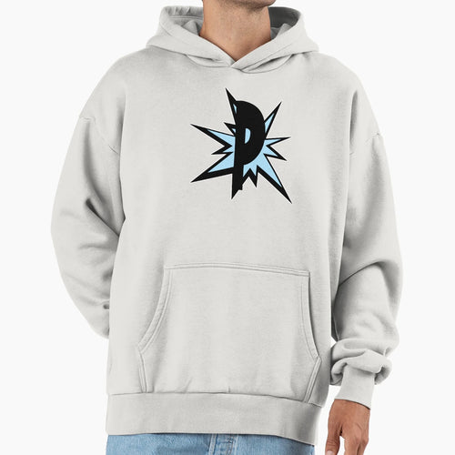Monogram P Letter Initials Light Blue Hoodie - Minimalist Print Unisex - T-Shirt, Sweatshirt, Hoodie