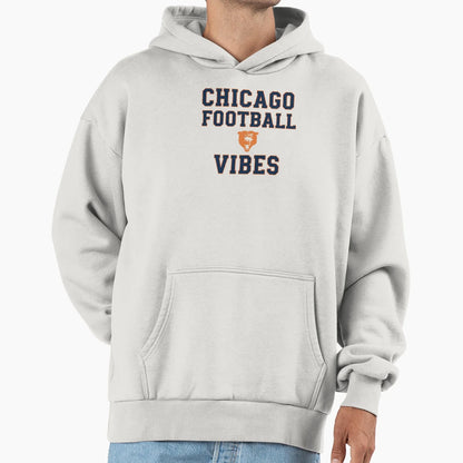 Chicago Football Vibes Hoodie - Minimalist Print Unisex - T-Shirt, Sweatshirt, Hoodie
