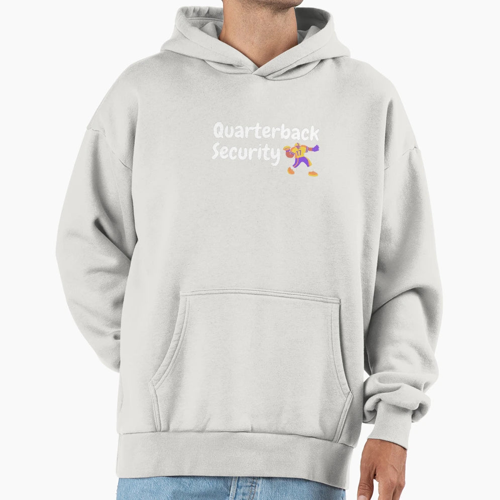 Quarterback Security Funny Football Hoodie - Aesthetic Graphic for Adults - T-Shirt, Sweatshirt, Hoodie