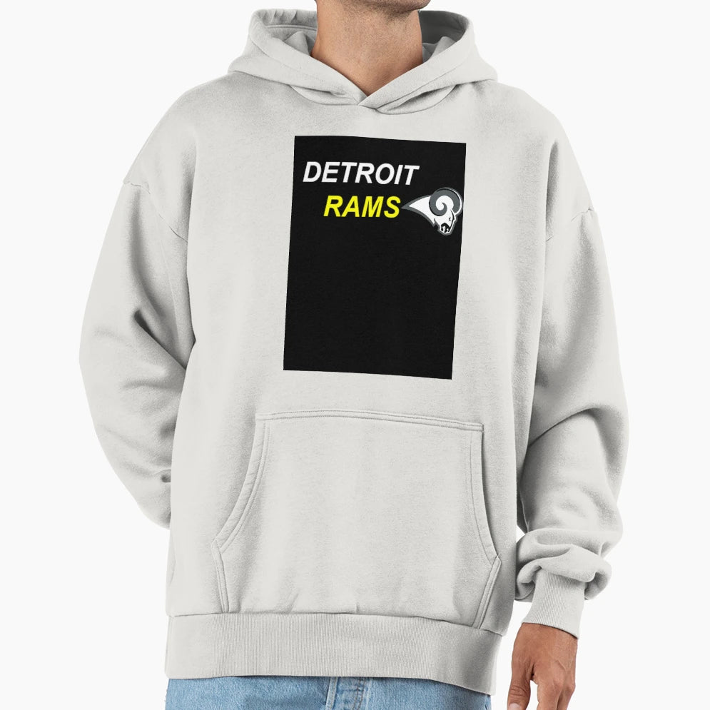 Detroit Rams Hoodie - Aesthetic Graphic for Adults - T-Shirt, Sweatshirt, Hoodie