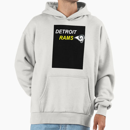 Detroit Rams Hoodie - Aesthetic Graphic for Adults - T-Shirt, Sweatshirt, Hoodie