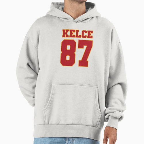 Kelce 87S Hoodie - Fun Novelty Design for Adults - T-Shirt, Sweatshirt, Hoodie