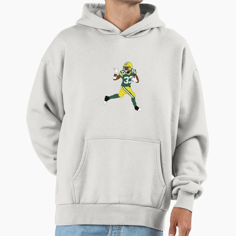 Green Bay Packers Aaron Jones Hoodie - Streetwear Style for Adults - T-Shirt, Sweatshirt, Hoodie
