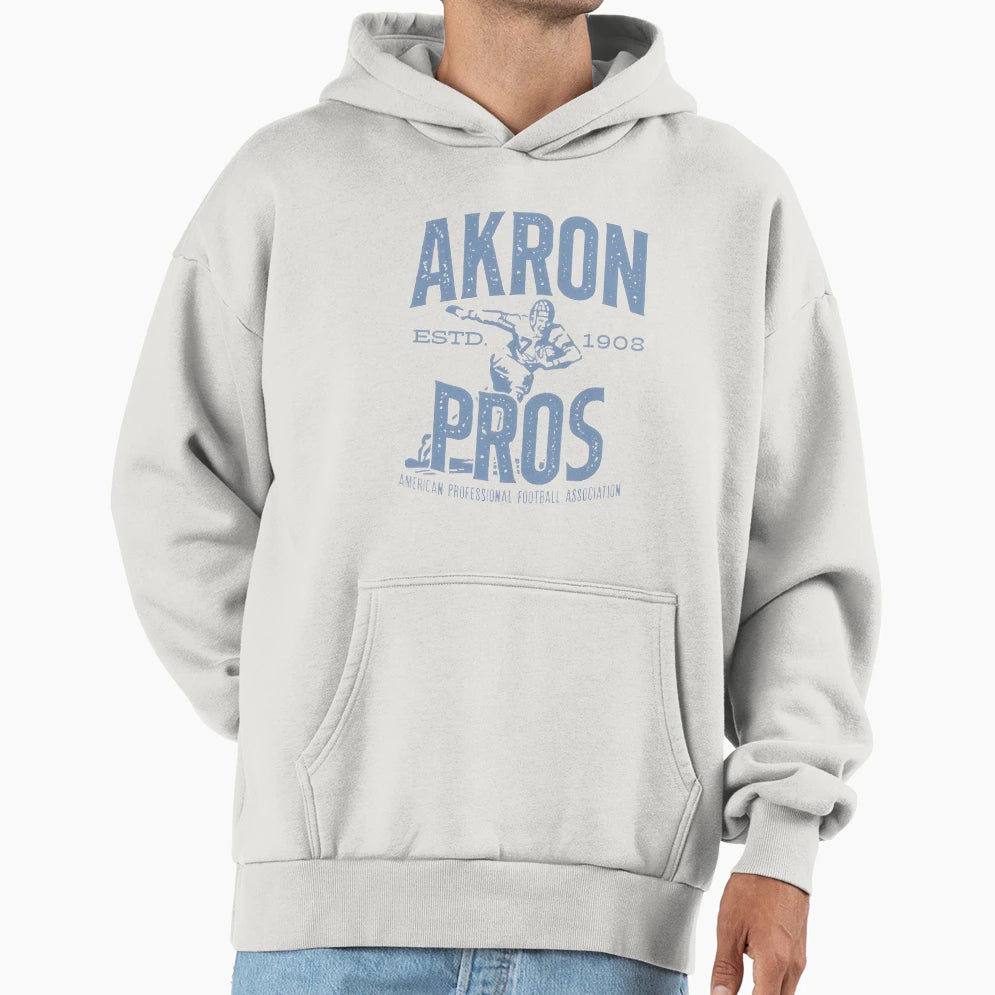Akron Pros Football Logo Hoodie - Graphic Print for Adults - T-Shirt, Sweatshirt, Hoodie