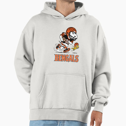 Snoopy Woodstock Cincinnati Football Hoodie - Casual Everyday Wear Unisex - T-Shirt, Sweatshirt, Hoodie