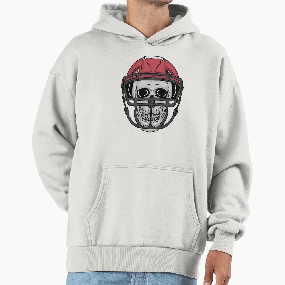 Football Skull Hoodie - Novelty Apparel Men Women - T-Shirt, Sweatshirt, Hoodie
