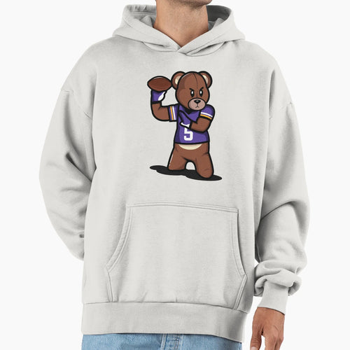 Victrs Teddy Football Hoodie - Novelty Apparel for Adults - T-Shirt, Sweatshirt, Hoodie