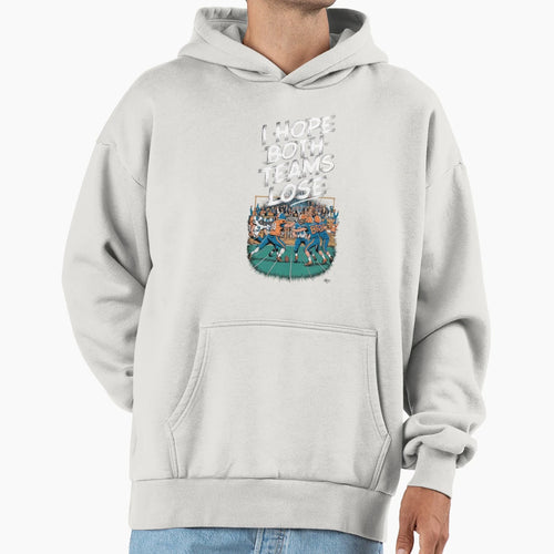I Hope Both Teams Lose Funny American Hoodie - Unique Graphic for Adults - T-Shirt, Sweatshirt, Hoodie