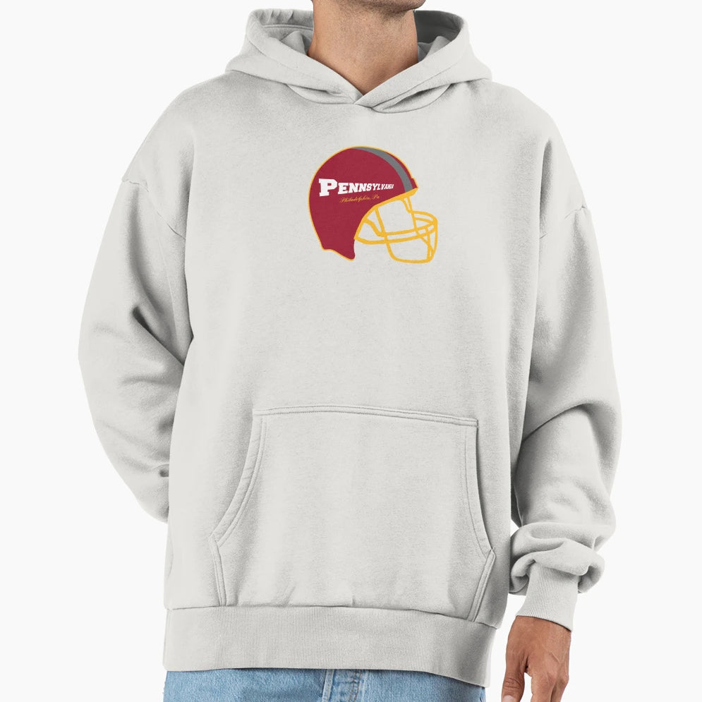 Philadelphia Pennsylvania Pa Football Helmet Hoodie - Graphic Print Unisex - T-Shirt, Sweatshirt, Hoodie