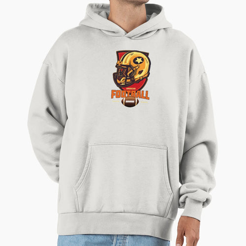Gridiron Glory Bold American Hoodie - Aesthetic Graphic for Adults - T-Shirt, Sweatshirt, Hoodie