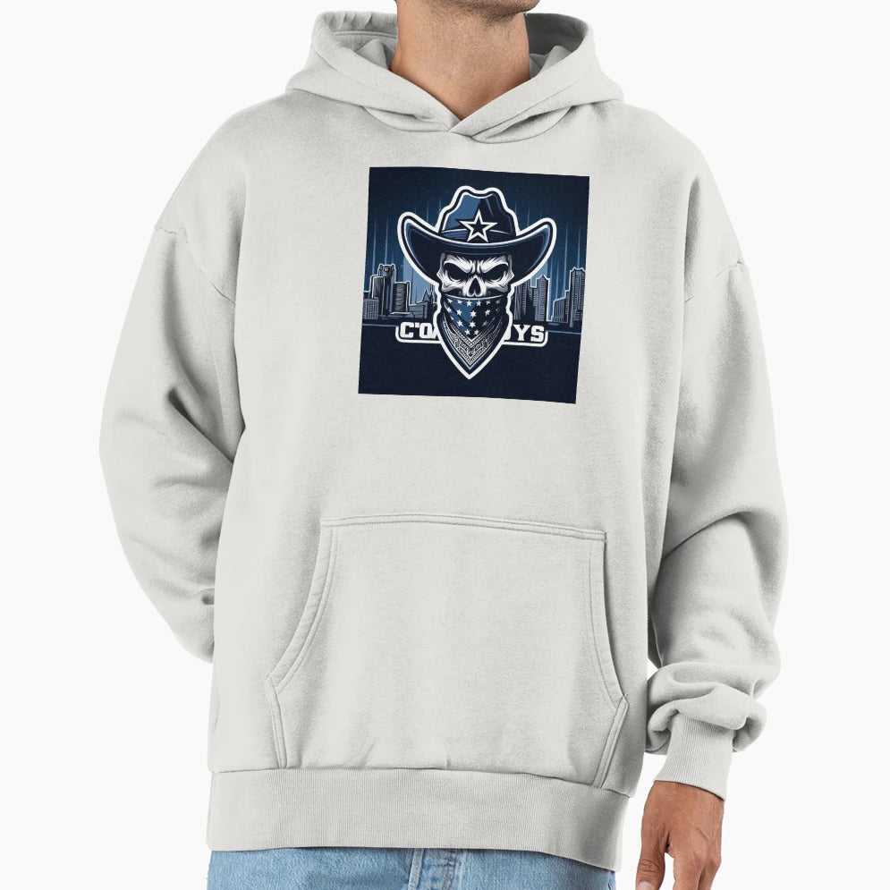 Rebel Rider Skull Cowboy Collection Hoodie - Custom Art Print Men Women - T-Shirt, Sweatshirt, Hoodie