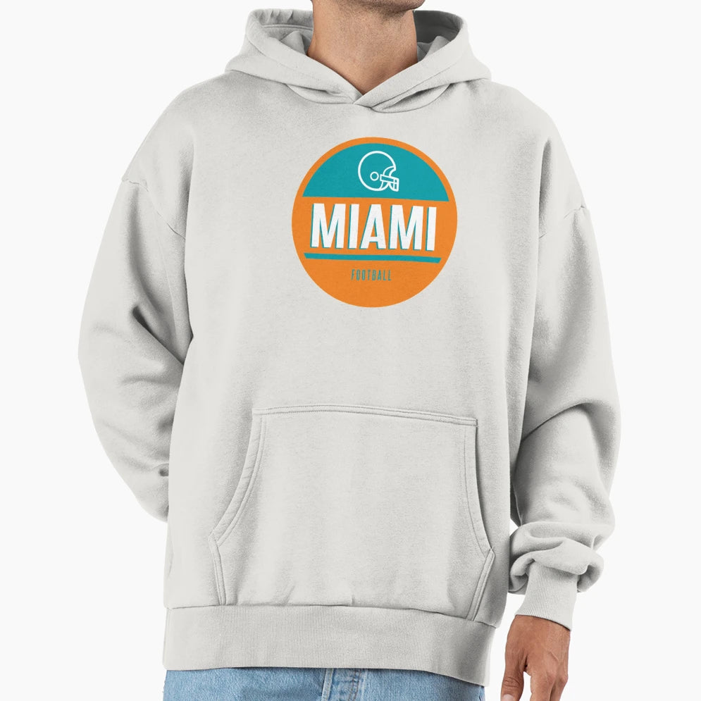Miami Football Hoodie - Streetwear Style Unisex - T-Shirt, Sweatshirt, Hoodie