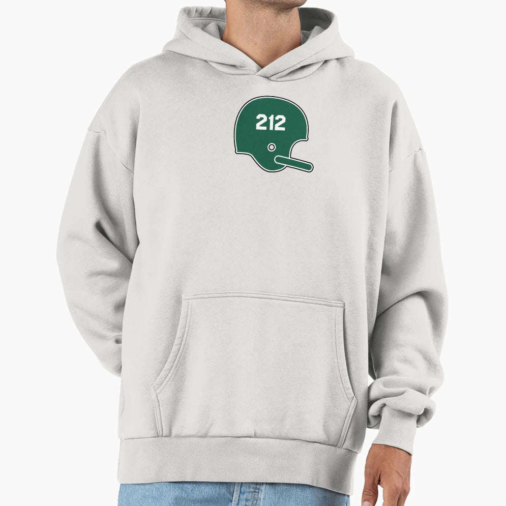 New York Jets 212 Helmet Hoodie - Minimalist Print for Adults - T-Shirt, Sweatshirt, Hoodie
