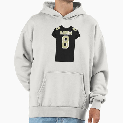 Archie Manning 8 Jersey Hoodie - Unique Graphic Men Women - T-Shirt, Sweatshirt, Hoodie