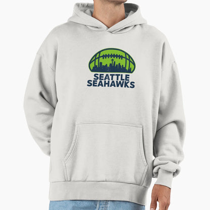 Seattle Super Seahawks Sonics Faded Hoodie - Custom Art Print Unisex - T-Shirt, Sweatshirt, Hoodie