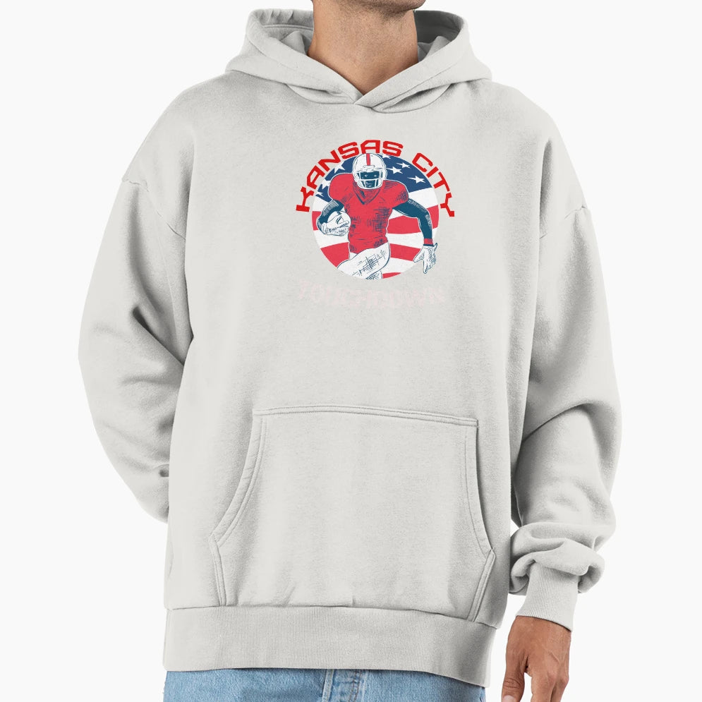 Kansas City Touchdown Football T-Shirt - Fun Novelty Design Unisex - T-Shirt, Sweatshirt, Hoodie