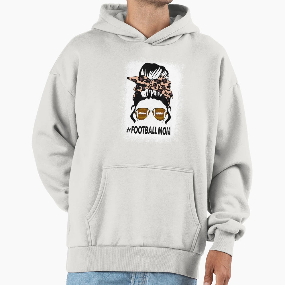 Bleached Football Leopard And Hoodie - Casual Everyday Wear Men Women - T-Shirt, Sweatshirt, Hoodie