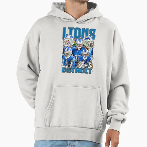 Football Detroit Lions Hoodie - Aesthetic Graphic Unisex - T-Shirt, Sweatshirt, Hoodie