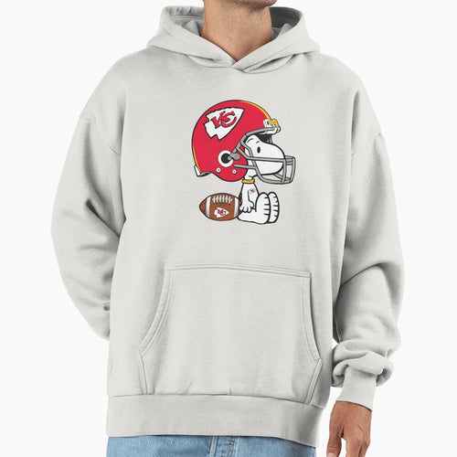 Snoopy Kansas City Football Helmet Hoodie - Unique Graphic for Adults - T-Shirt, Sweatshirt, Hoodie
