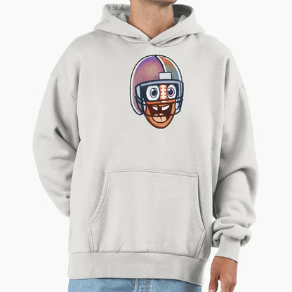 Football Character Helmet Hoodie - Casual Everyday Wear Men Women - T-Shirt, Sweatshirt, Hoodie