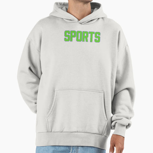 Sports Green And Lapis Hoodie - Aesthetic Graphic for Adults - T-Shirt, Sweatshirt, Hoodie
