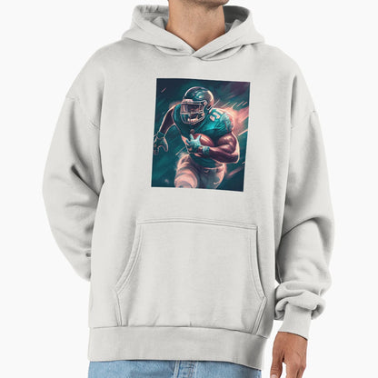 Game Changer Sprinting To Endzone Hoodie - Custom Art Print for Adults - T-Shirt, Sweatshirt, Hoodie
