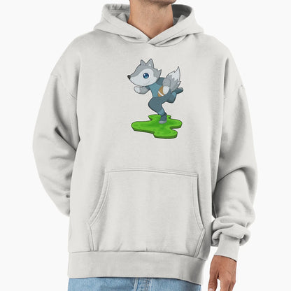 Wolf American Football Sports Hoodie - Fun Novelty Design Unisex - T-Shirt, Sweatshirt, Hoodie