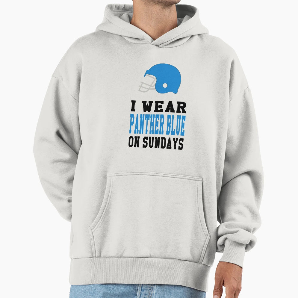 I Wear Panther Blue Sundays Hoodie - Novelty Apparel Men Women - T-Shirt, Sweatshirt, Hoodie