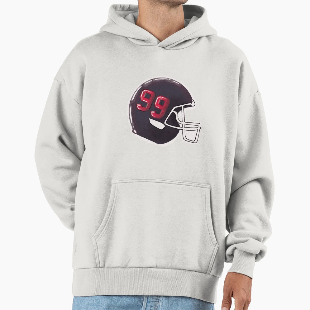 99 Football Helmet Hoodie - Unique Graphic Men Women - T-Shirt, Sweatshirt, Hoodie
