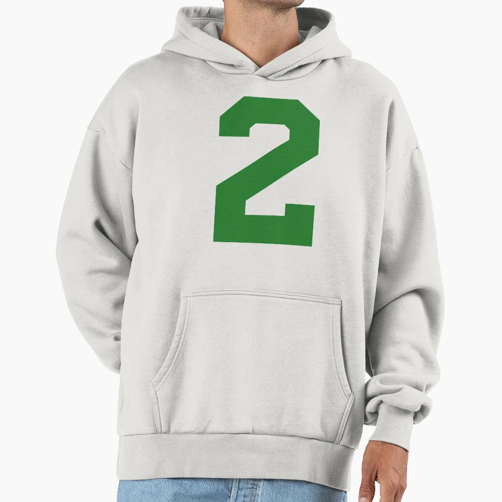Number 2 Green Two Sports Number 2 Hoodie - Trendy Graphic for Adults - T-Shirt, Sweatshirt, Hoodie