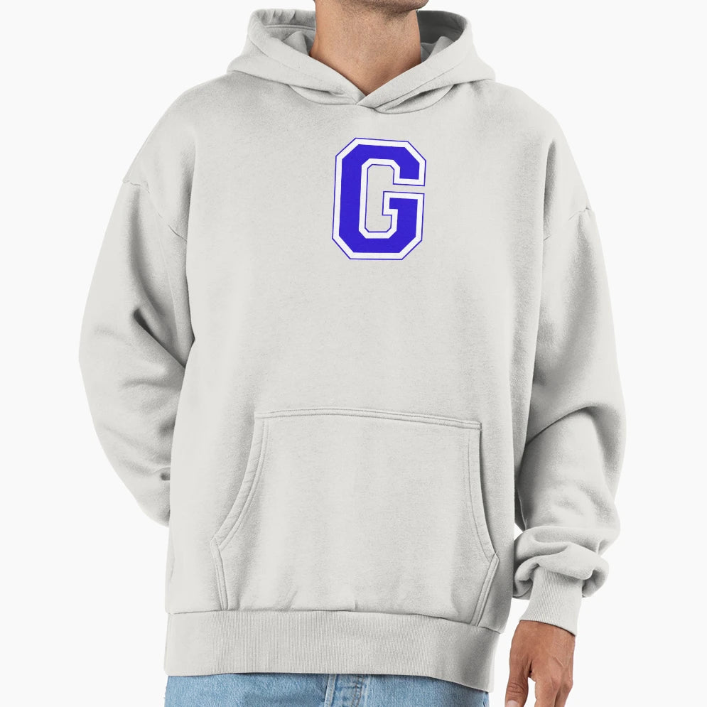 Varsity Letter G Hoodie - Novelty Apparel for Adults - T-Shirt, Sweatshirt, Hoodie