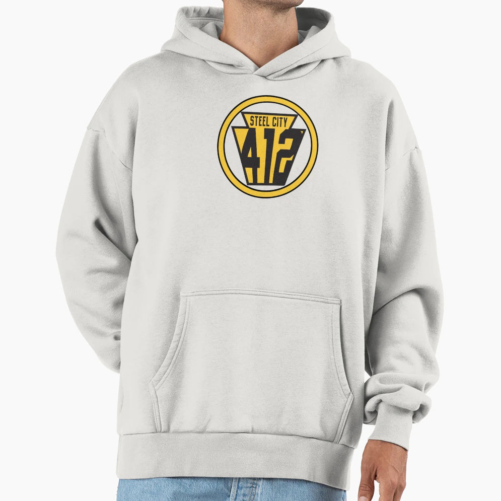 Pittsburgh 412 Proud Hoodie - Trendy Graphic for Adults - T-Shirt, Sweatshirt, Hoodie