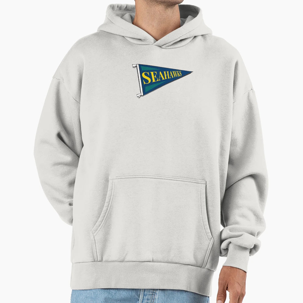 Seahawks Pennant Hoodie - Trendy Graphic Unisex - T-Shirt, Sweatshirt, Hoodie