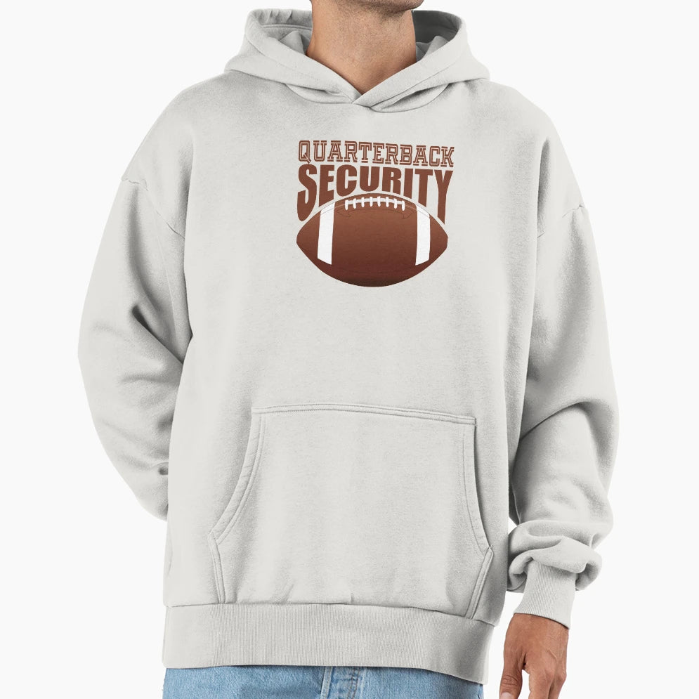 Quarterback Security Offensive Lineman Hoodie - Graphic Print for Adults - T-Shirt, Sweatshirt, Hoodie