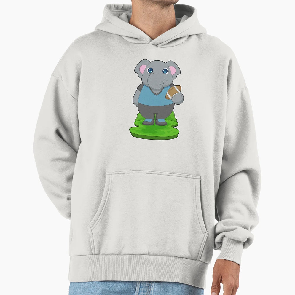Elephant American Football Sports Hoodie - Streetwear Style Men Women - T-Shirt, Sweatshirt, Hoodie