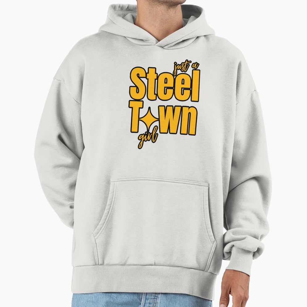 Pittsburgh Just Steel Town Hoodie - Novelty Apparel Men Women - T-Shirt, Sweatshirt, Hoodie