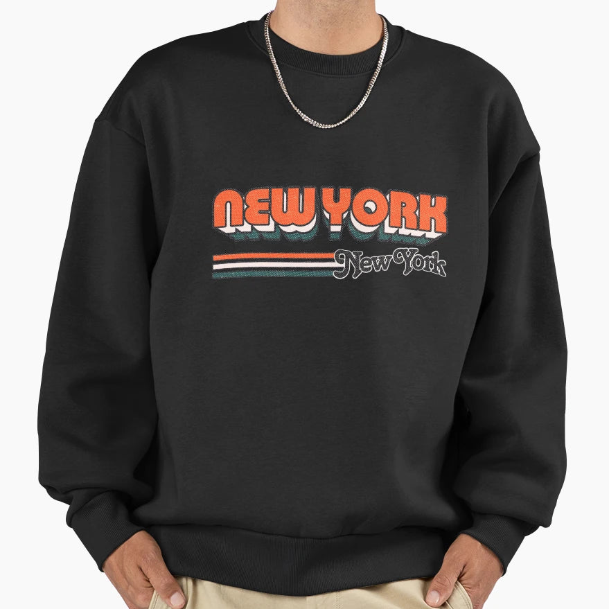 New York Ny City Stripes Sweatshirt - Graphic Print Unisex - T-Shirt, Sweatshirt, Hoodie