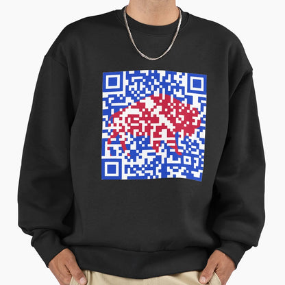 Buffalo Bills Shout Song Qr Code Sweatshirt - Custom Art Print Men Women - T-Shirt, Sweatshirt, Hoodie