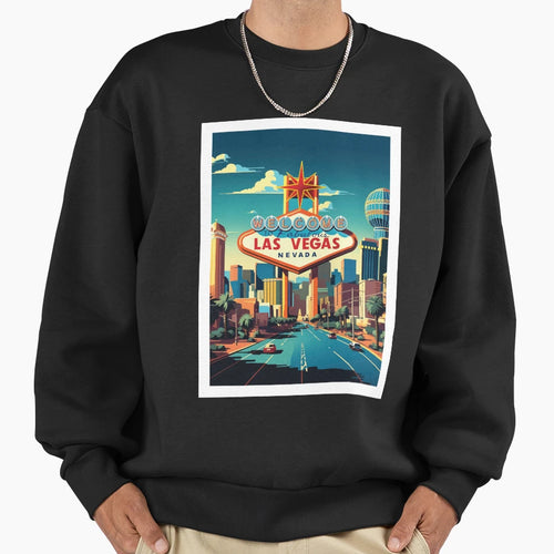 Las Vegas Travel Art Sweatshirt - Fun Novelty Design Men Women - T-Shirt, Sweatshirt, Hoodie