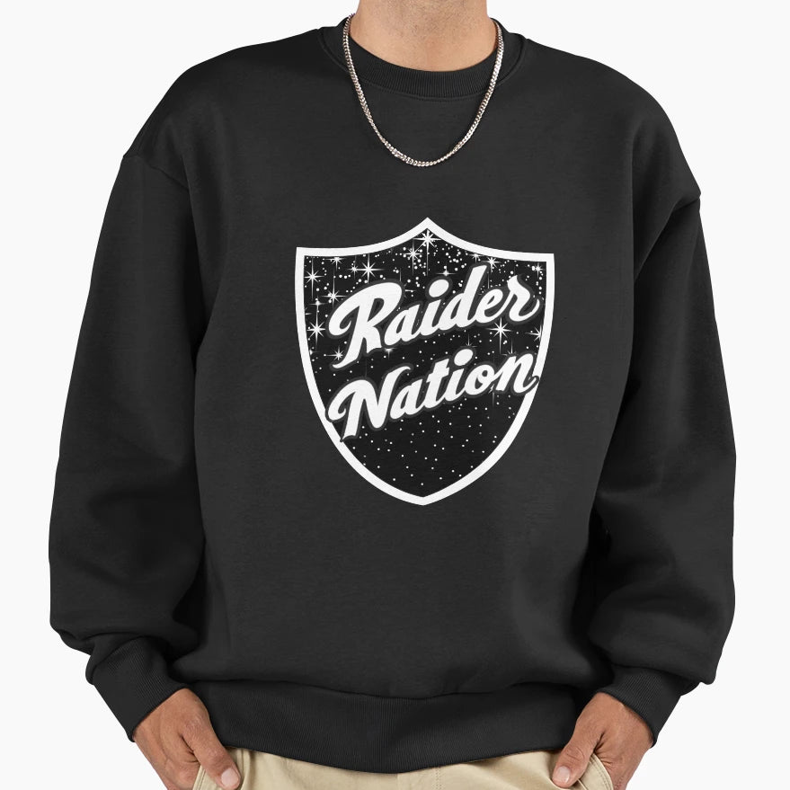 Raider Nation Shield Stars 2 Sweatshirt - Graphic Print Unisex - T-Shirt, Sweatshirt, Hoodie