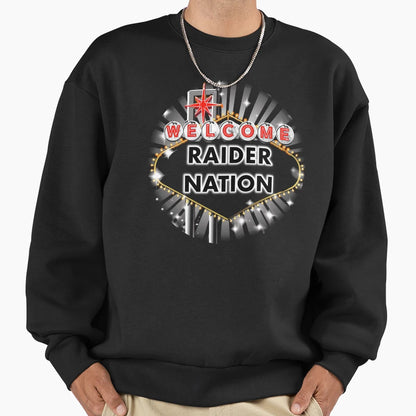 Welcome Raider Nation Sweatshirt - Aesthetic Graphic Unisex - T-Shirt, Sweatshirt, Hoodie