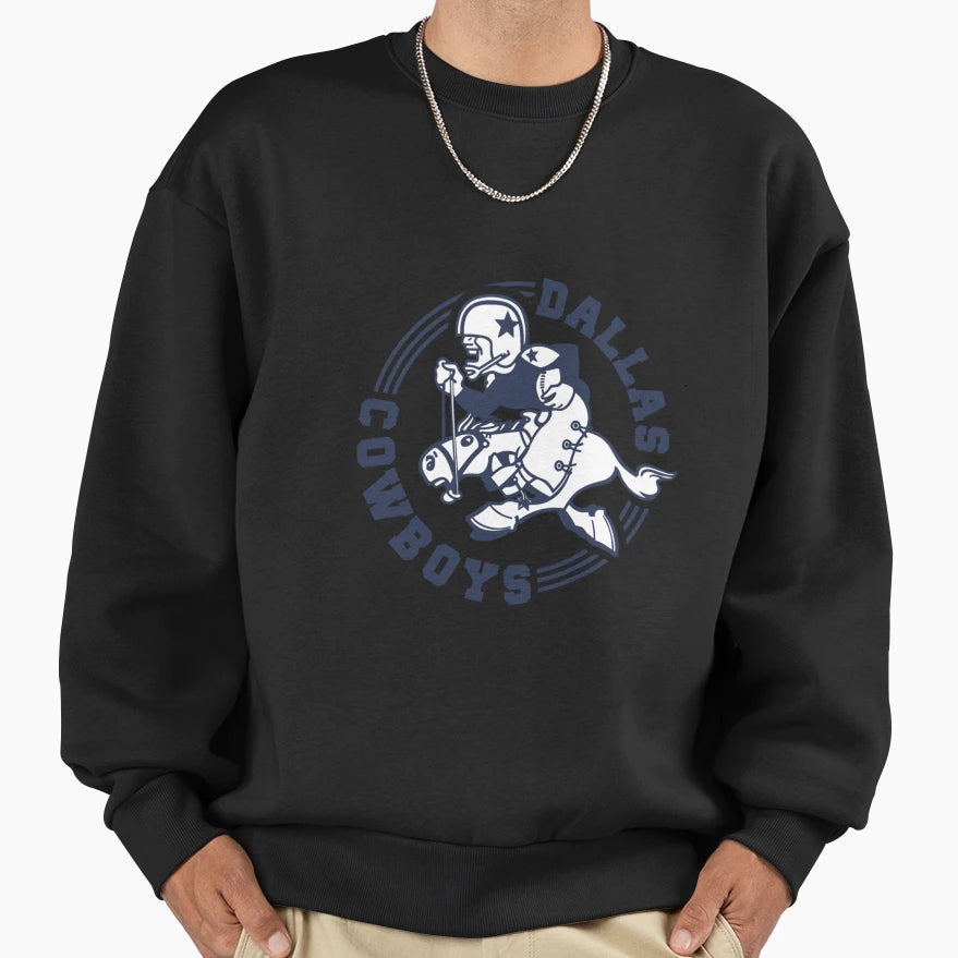 Cowboys D Ll S Logo Sweatshirt - Aesthetic Graphic for Adults - T-Shirt, Sweatshirt, Hoodie