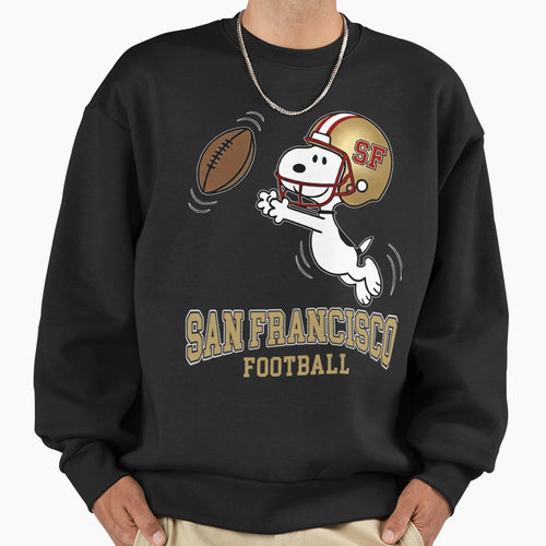 San Francisco Football Snoopy San Sweatshirt - Streetwear Style Men Women - T-Shirt, Sweatshirt, Hoodie